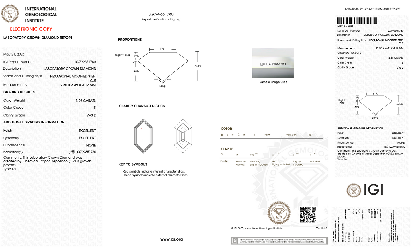2.59ct Dutch Marquise E VVS2 Lab -Grown Diamond