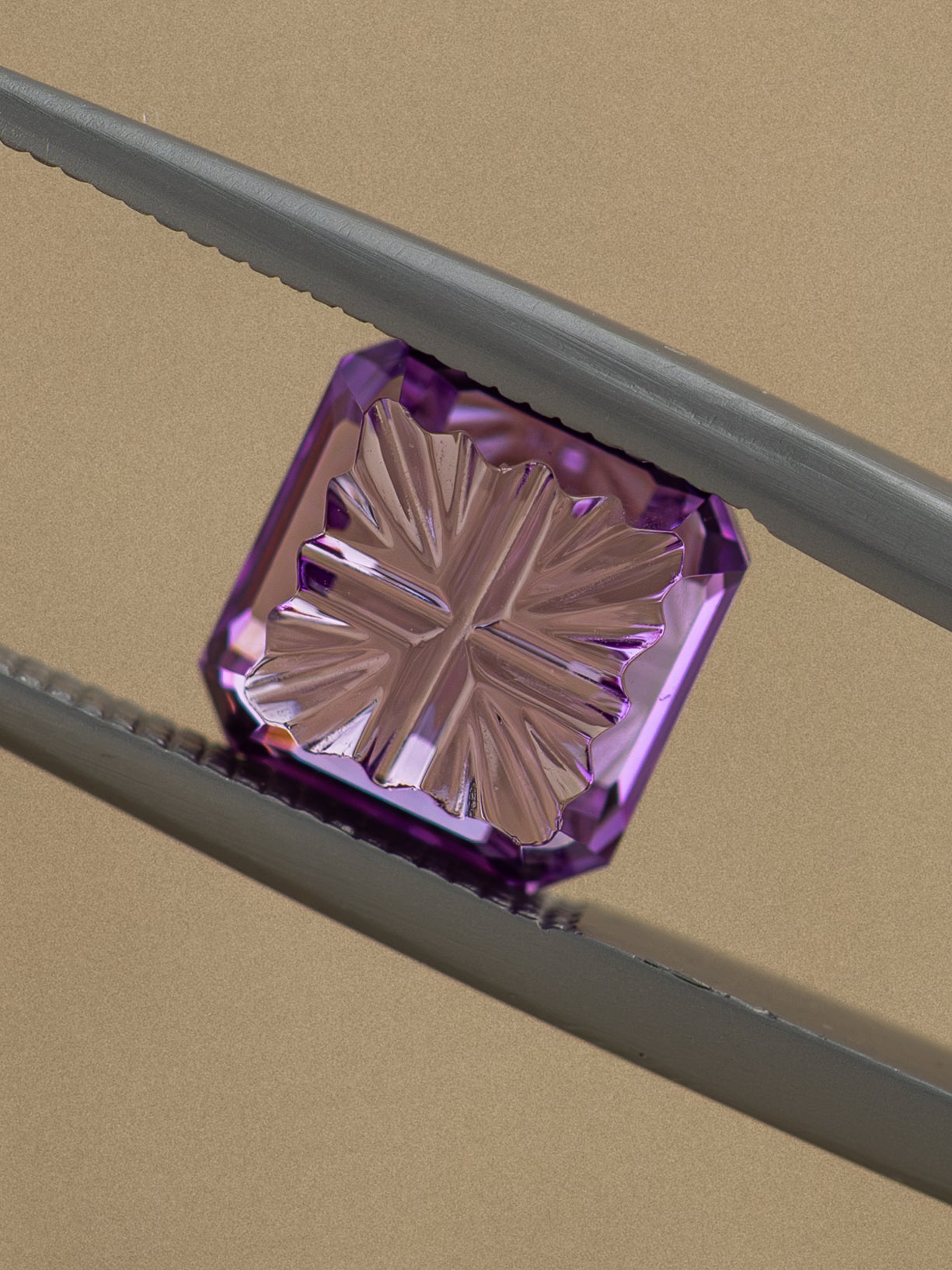 3.6ct Fantasy Cut Purple Lab Sapphire