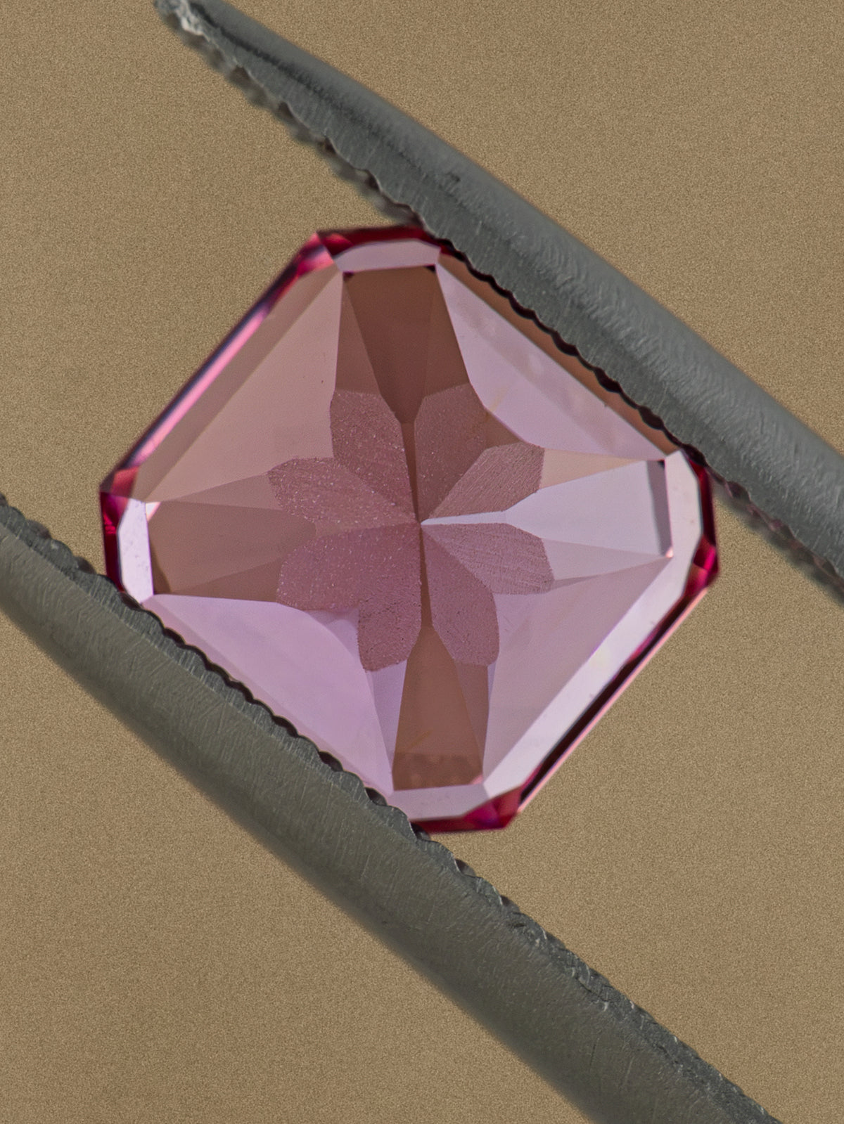 3.78ct Sakura Asscher Sapphire - Rose