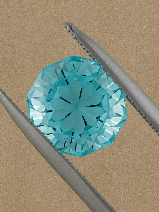 Blossom Cut Sapphire - Cyan