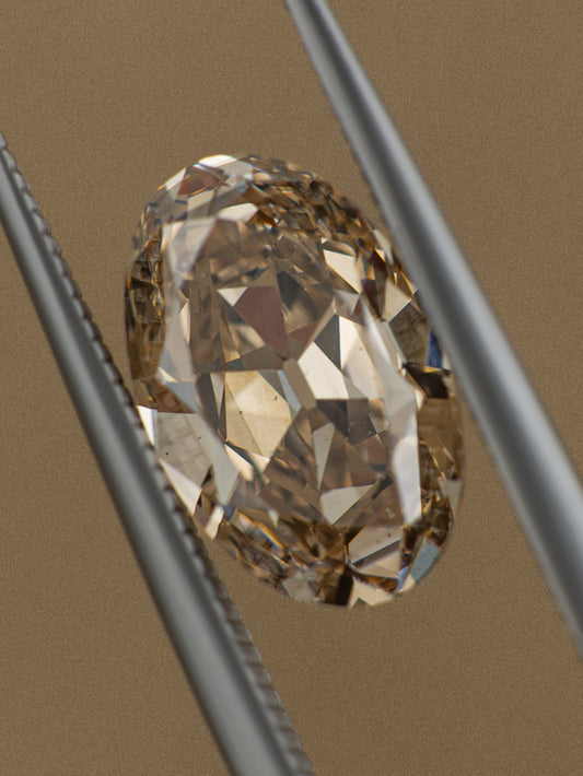 3.57ct Champagne Oval Lab-Grown Diamond