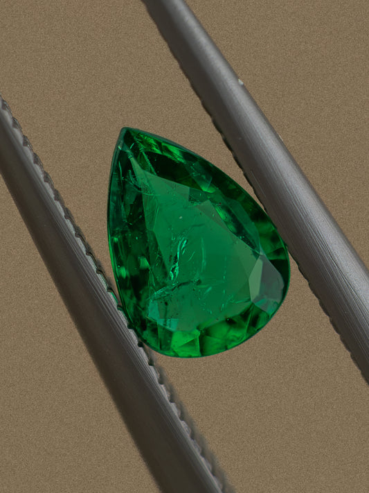 0.54ct Pear Natural Emerald