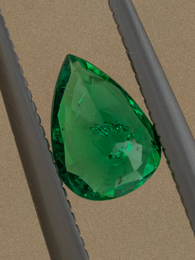 0.54ct Pear Natural Emerald