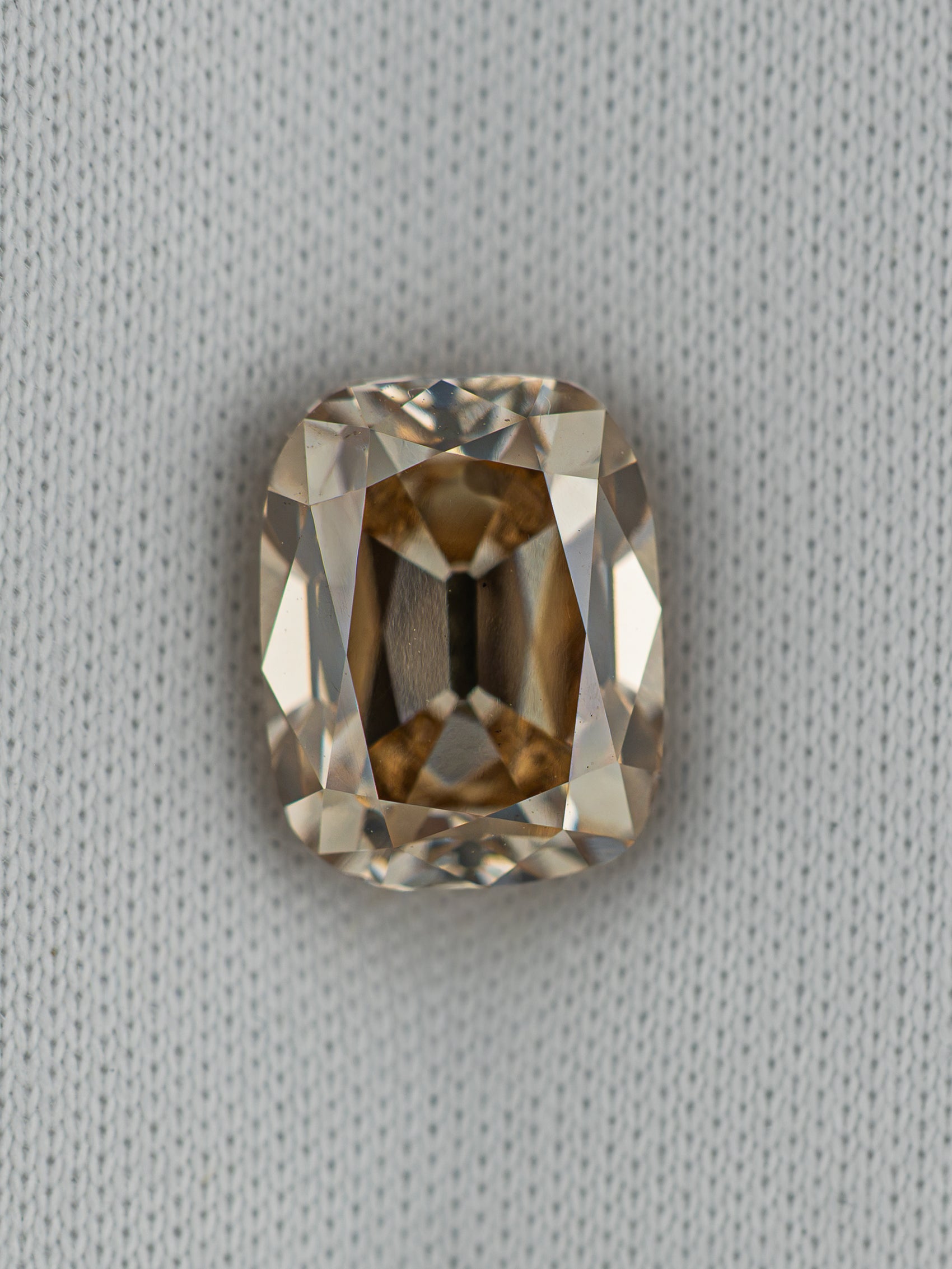2.35ct Champagne Cushion Lab-Grown Diamond