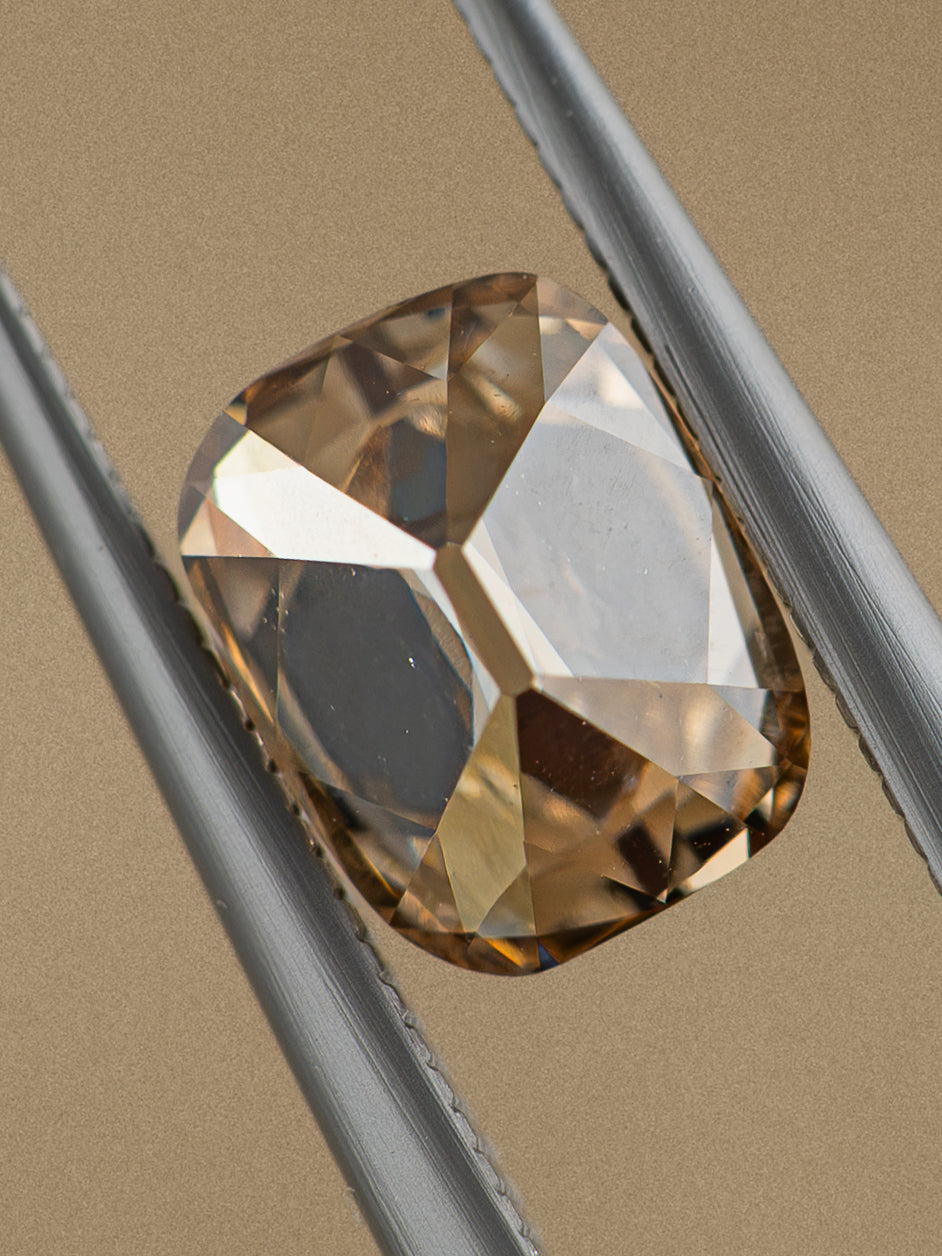 2.35ct Champagne Cushion Lab-Grown Diamond