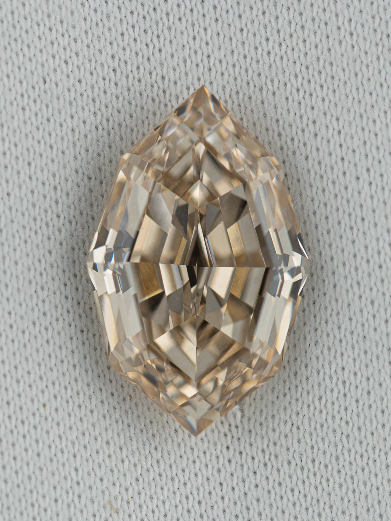 2.22ct Champagne Hexagonal Lab-Grown Diamond