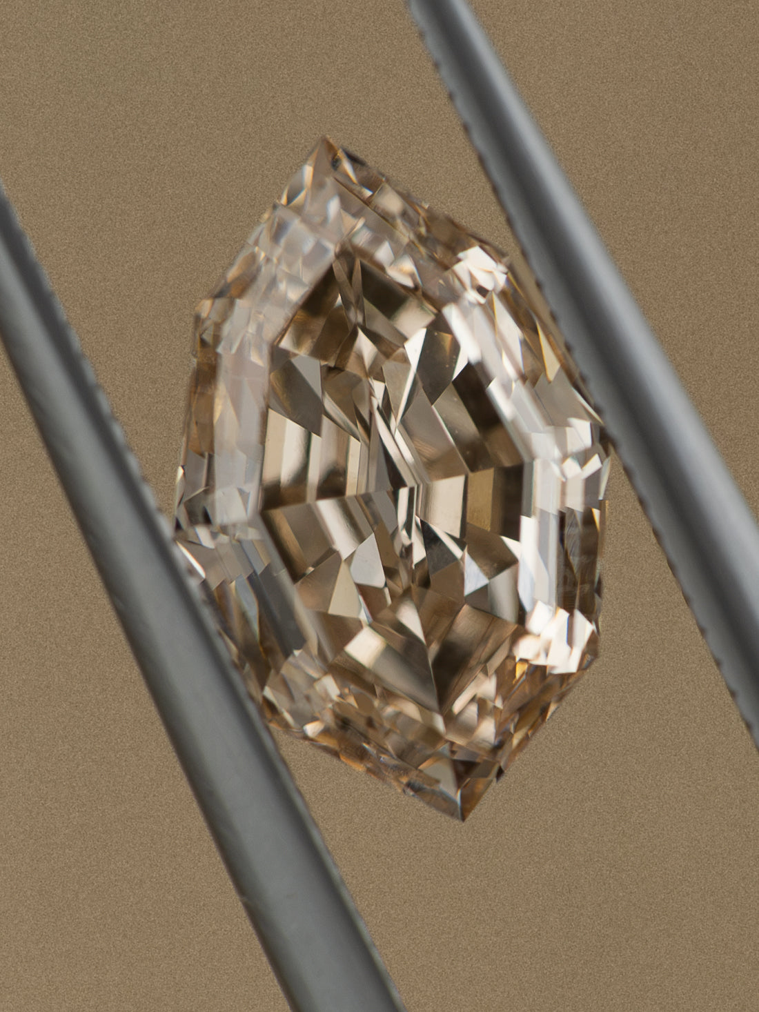 2.22ct Champagne Hexagonal Lab-Grown Diamond