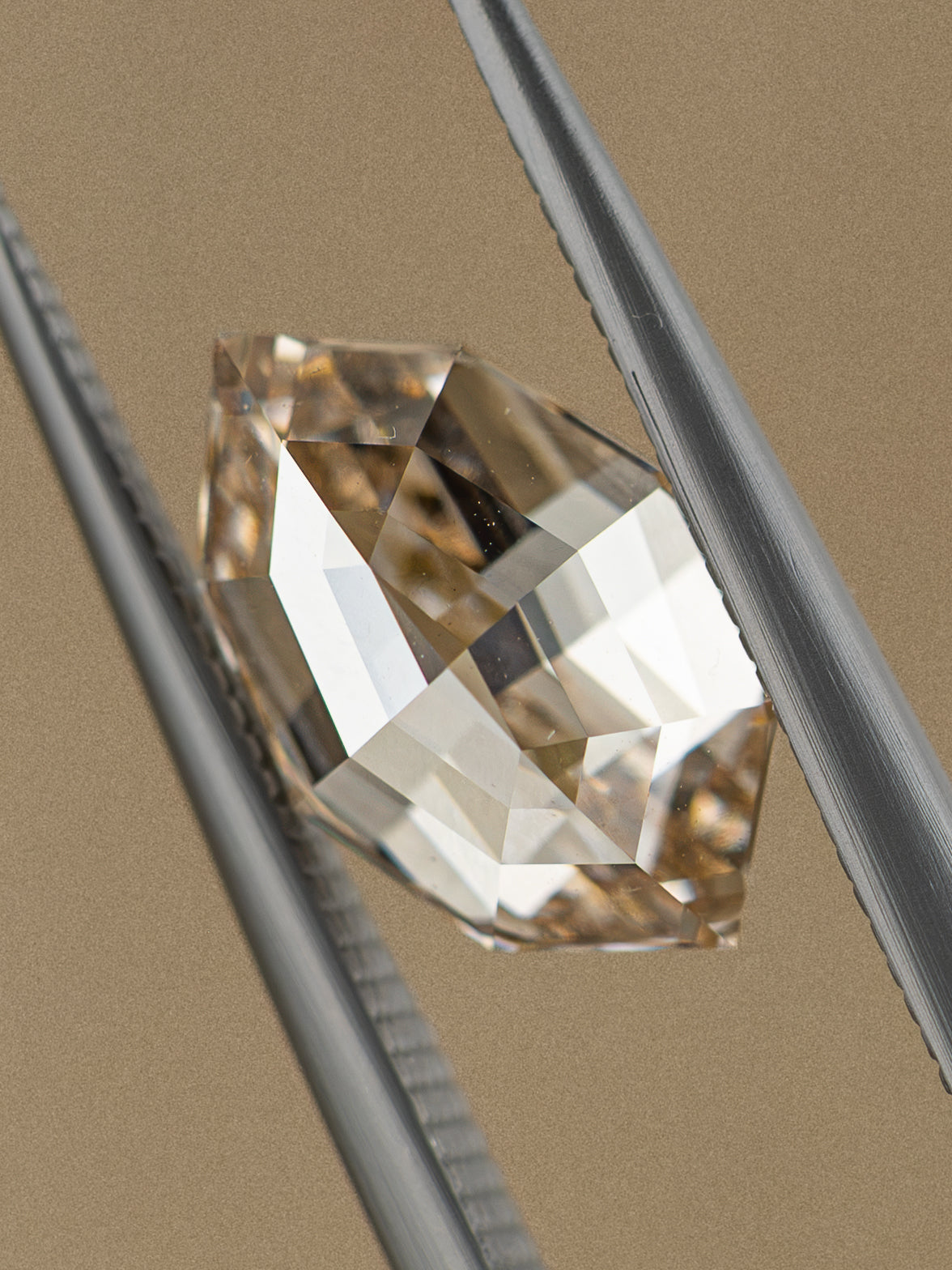 2.22ct Champagne Hexagonal Lab-Grown Diamond