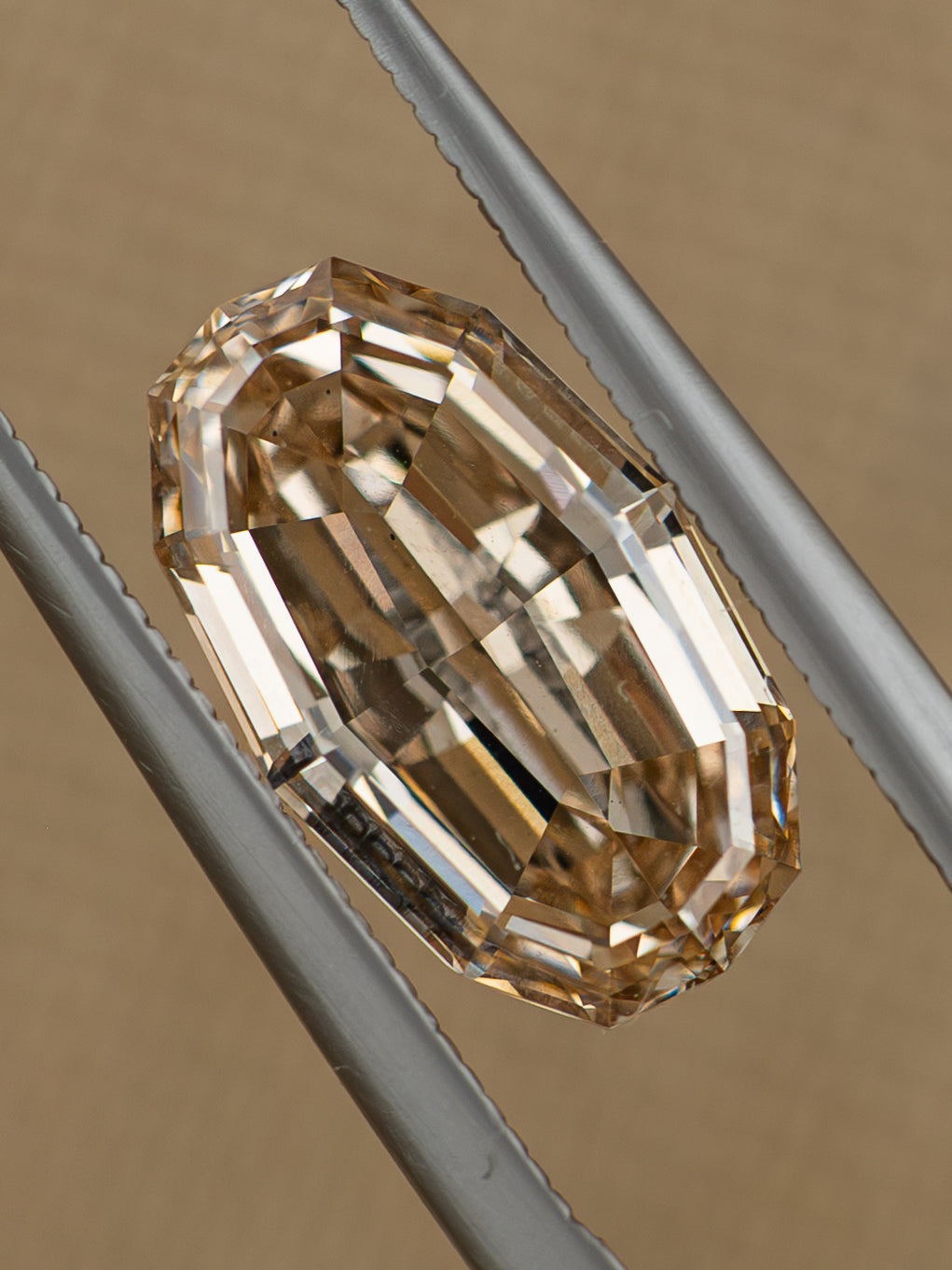 4.11ct Champagne Dodecagonal Step-Cut Lab-Grown Diamond
