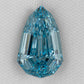 2.11ct Blue Pear Step Cut Lab-Grown Diamond