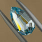 2.11ct Blue Pear Step Cut Lab-Grown Diamond