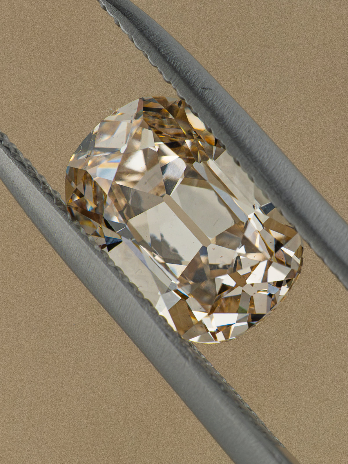 3.05ct Champagne Cushion Lab-Grown Diamond