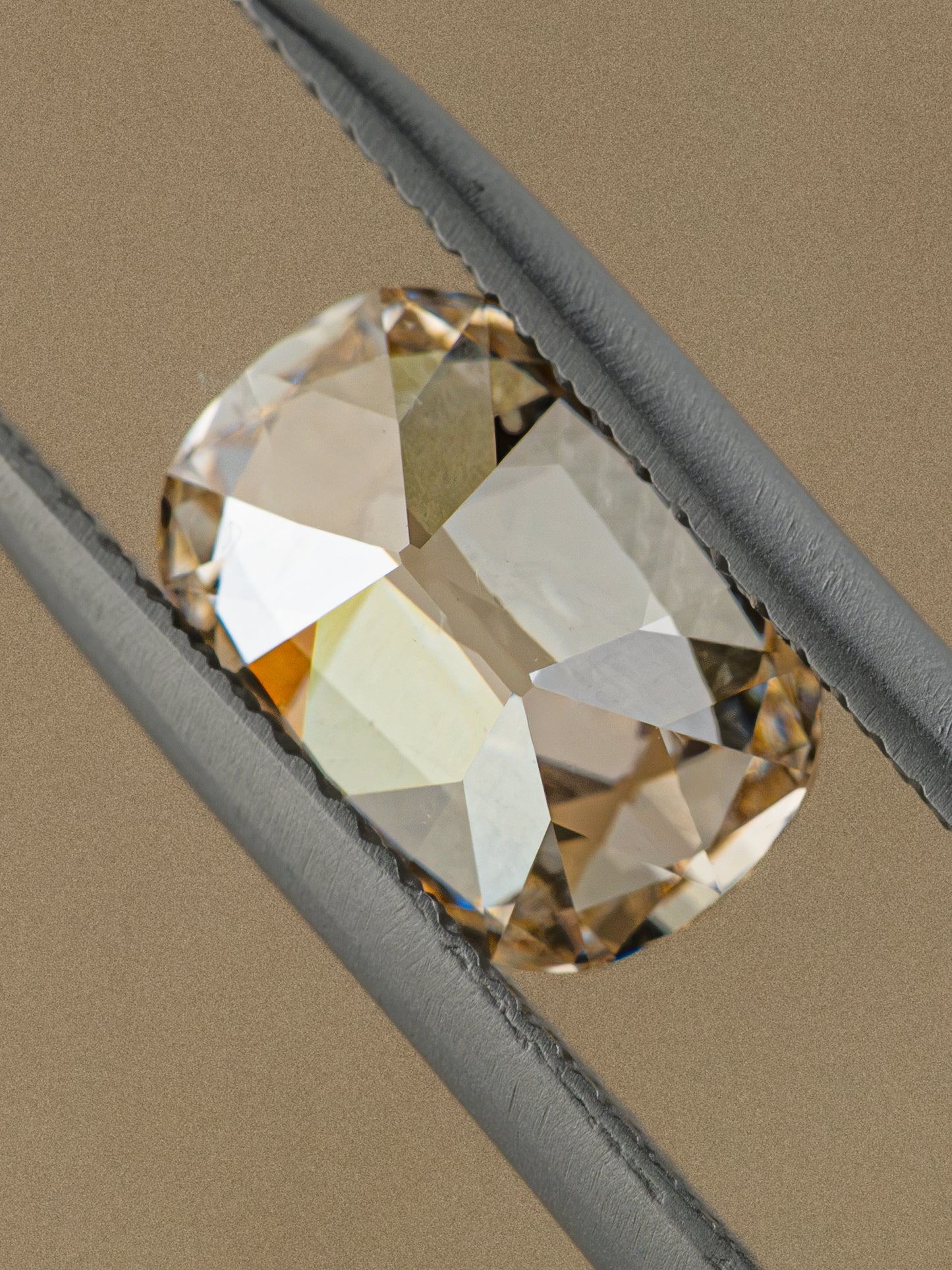 3.05ct Champagne Cushion Lab-Grown Diamond